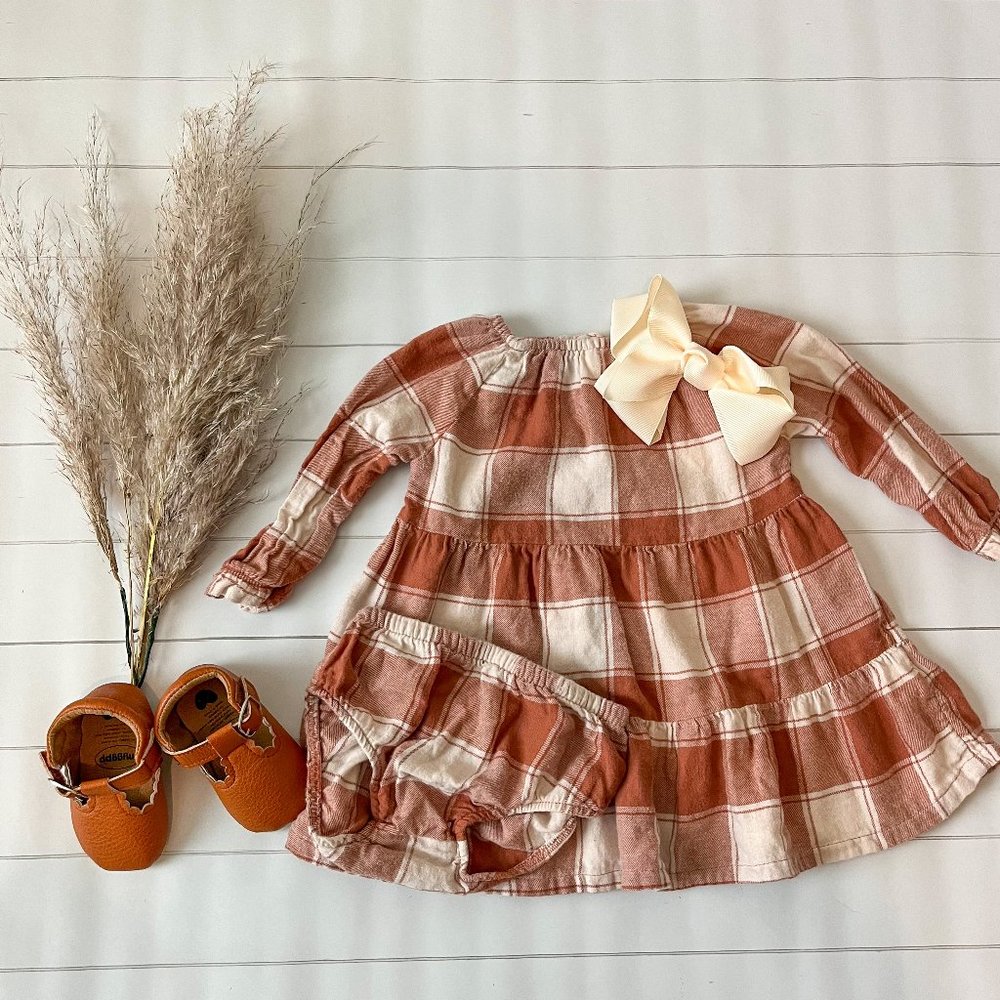 Carters 6M Fall Burnt Orange Dress and Bloomers